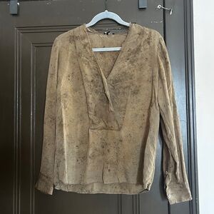 Botanically dyed silk top